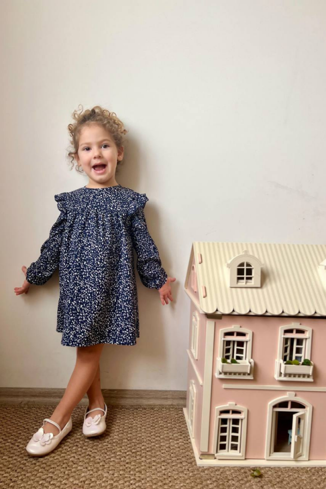 Krinkıl Mavi Elbise