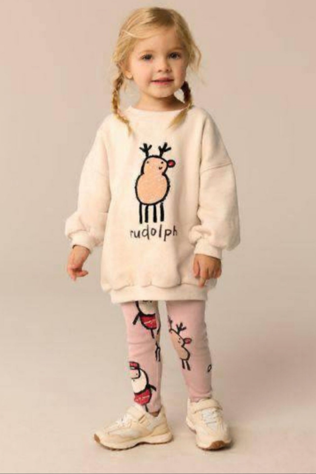 Rudolph Geyik Kız Çocuk Alt Üst Takım