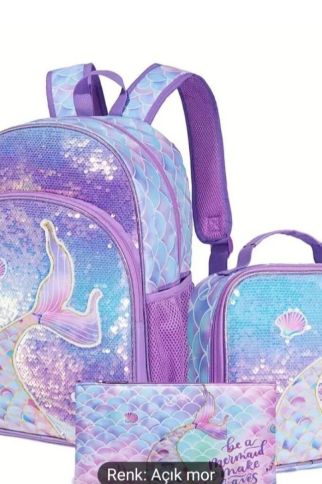Deniz Kızı 3 lü Okul Çantası Seti