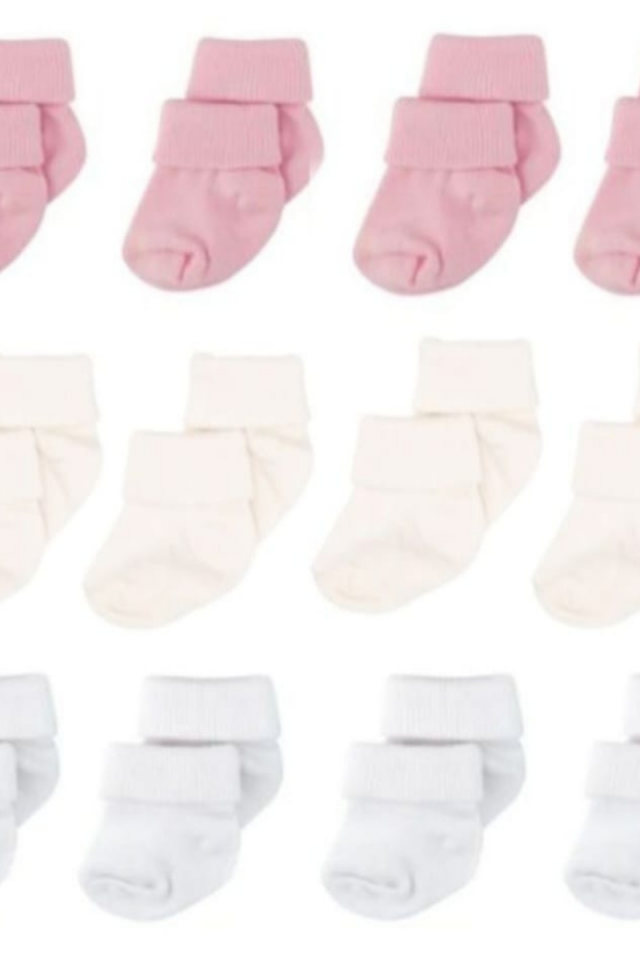 Yenidoğan 12 Adet Kız Bebek Çorap