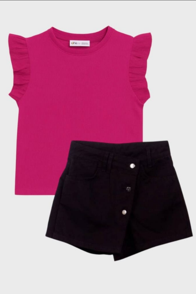 Pembe-Siyah  Alt Üst Takım