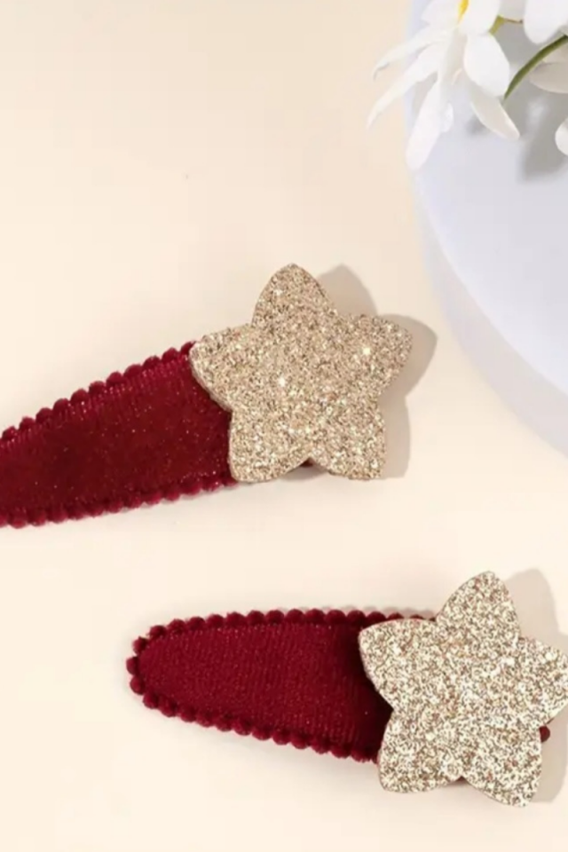 Bordo Kadife Çıtçıtlı Toka